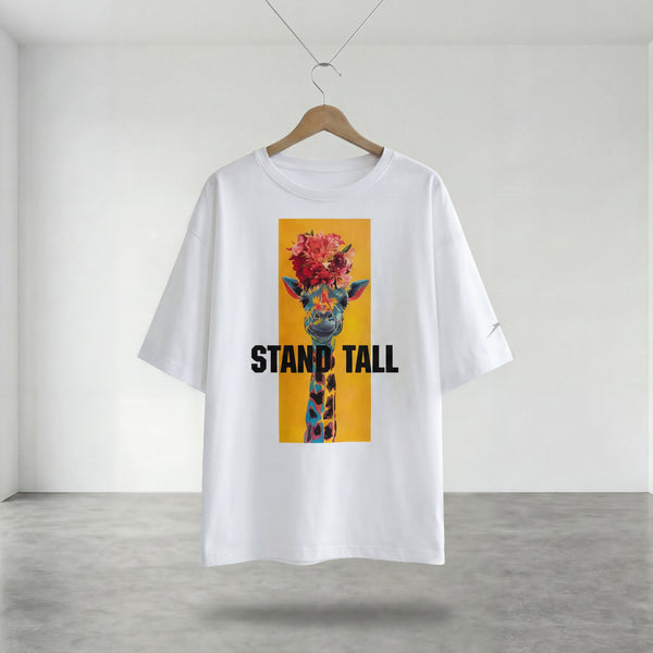 Giraffe Flower Crown オーバーサイズTシャツ