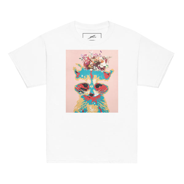Youth classic tee Raccoon flower crown