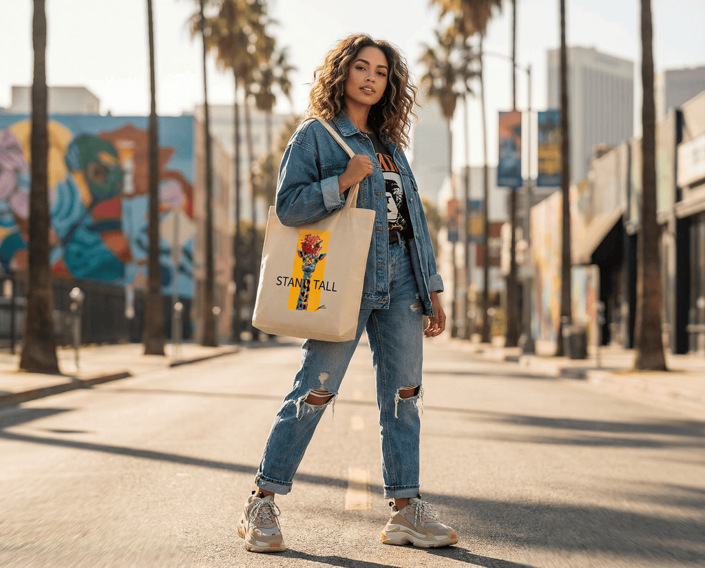 Giraffe flower crown Eco Tote Bag