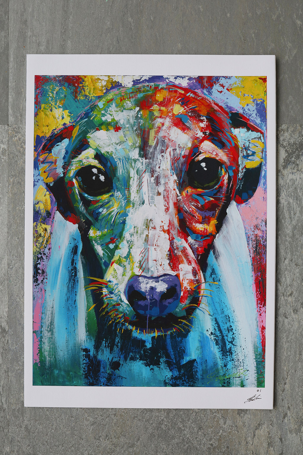 Italienisches Windspiel 01 | Limitierter Kunstdruck