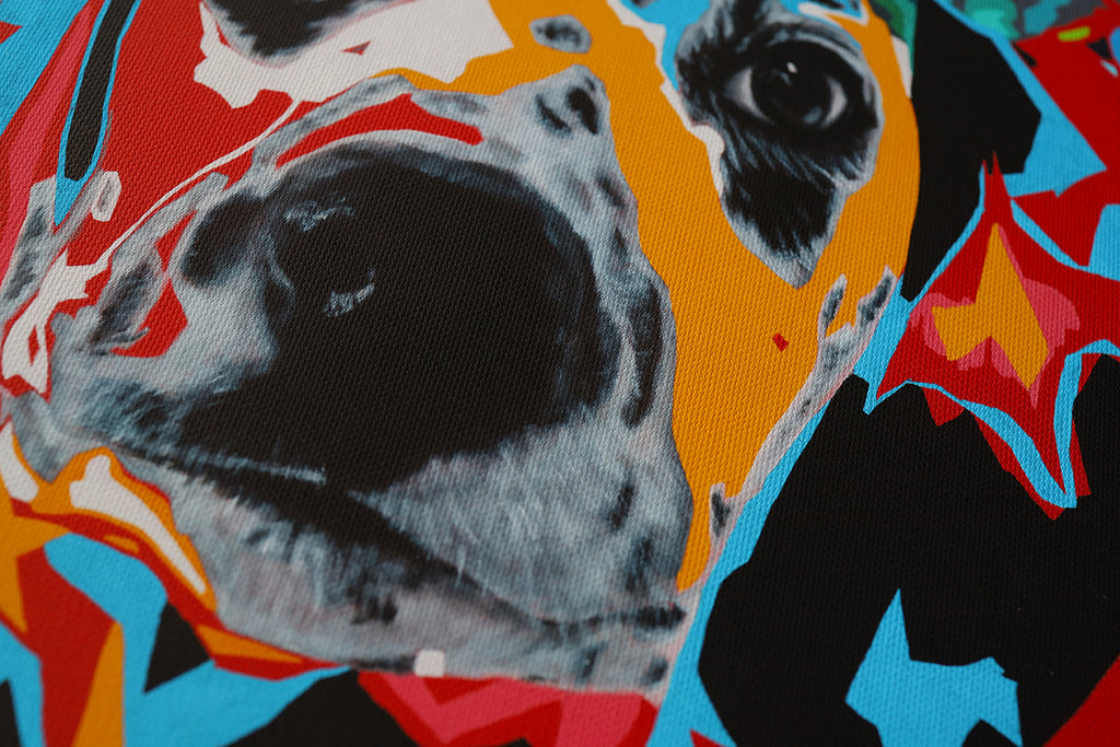 Dalmatiner -Blumenkranz- | Limitierter Kunstdruck