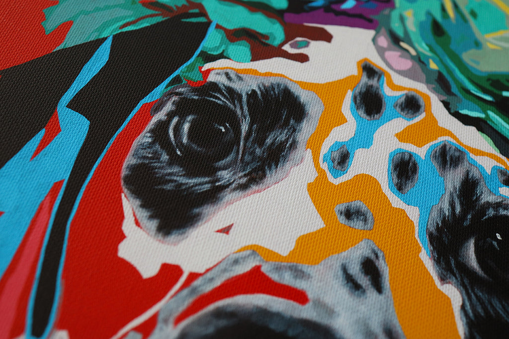 Dalmatiner -Blumenkranz- | Limitierter Kunstdruck