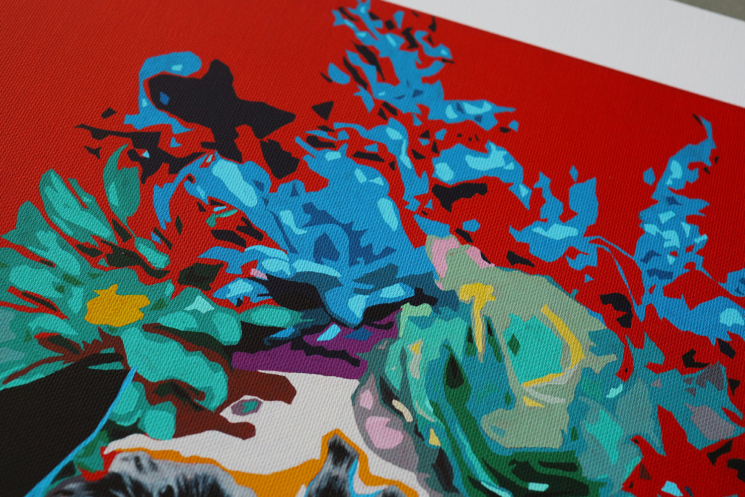 Dalmatiner -Blumenkranz- | Limitierter Kunstdruck