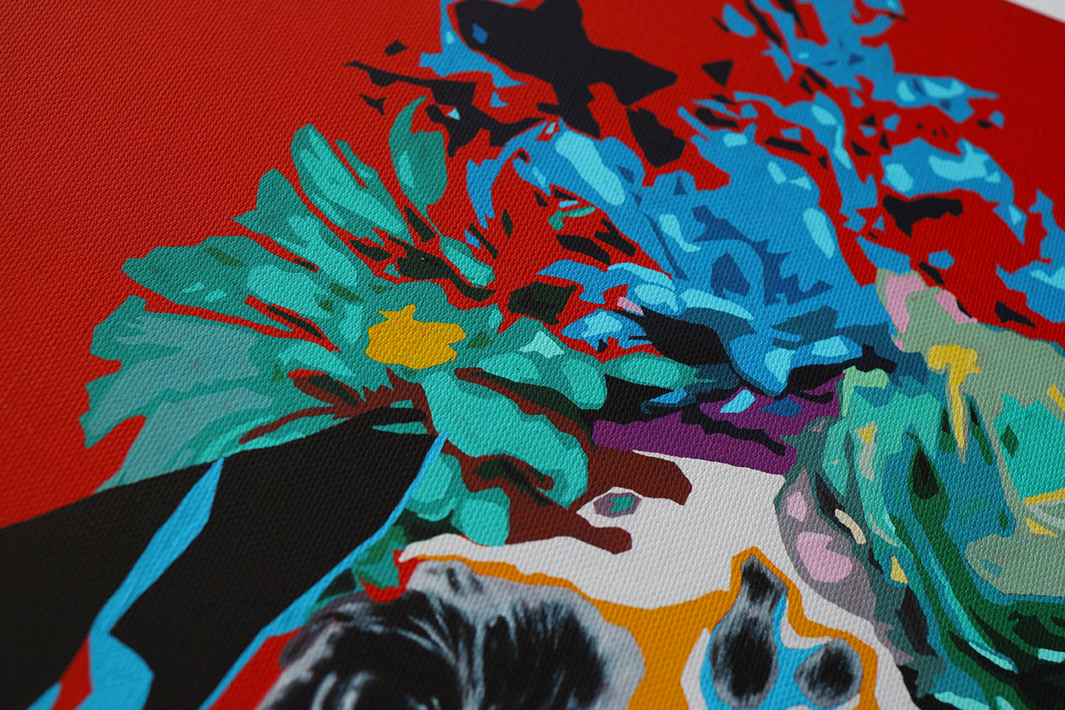 Dalmatiner -Blumenkranz- | Limitierter Kunstdruck