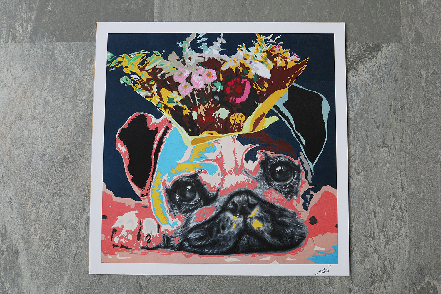 PUG -flower crwon- | Limited Edition Print