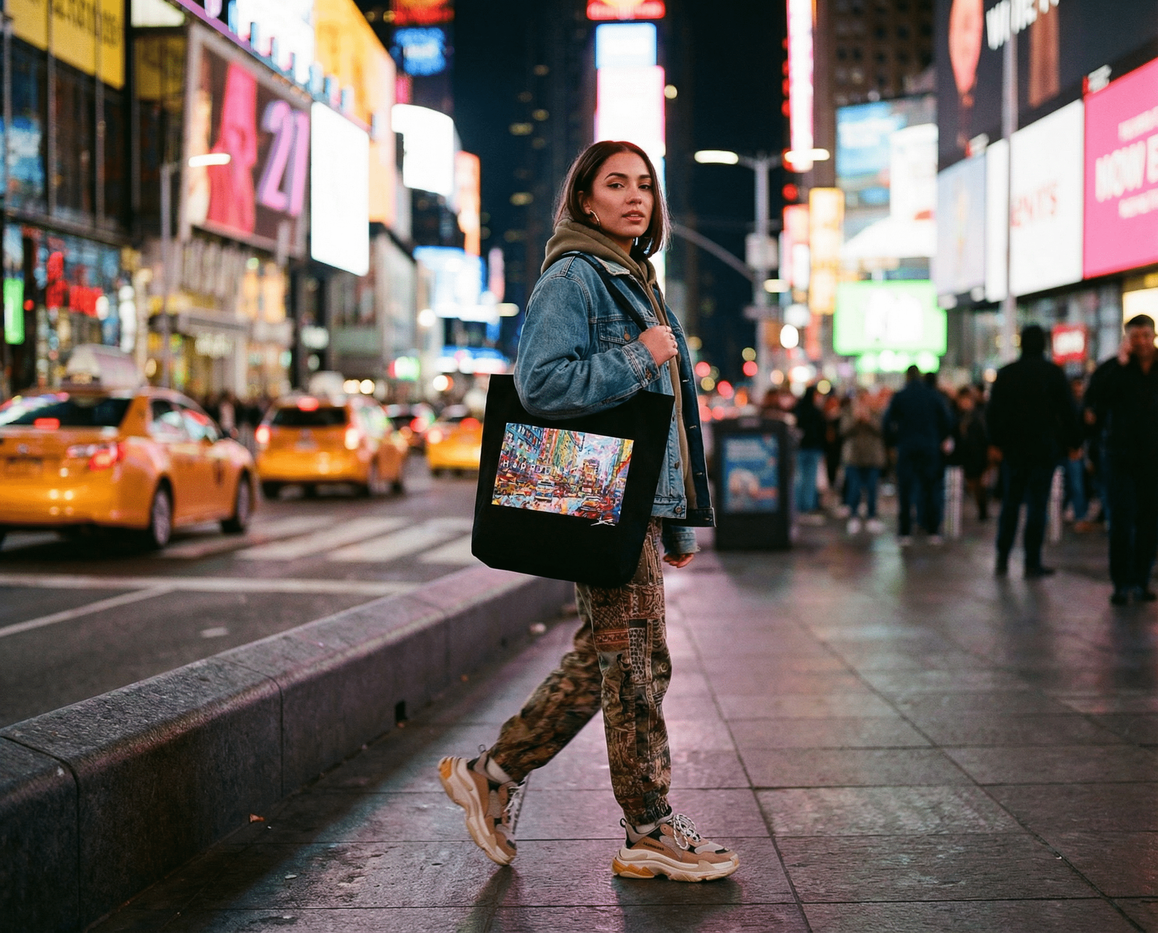 Happy New York 1970s B Eco Tote Bag