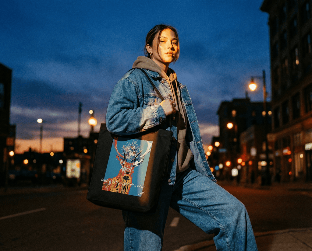 Reindeer flower crown B Eco Tote Bag