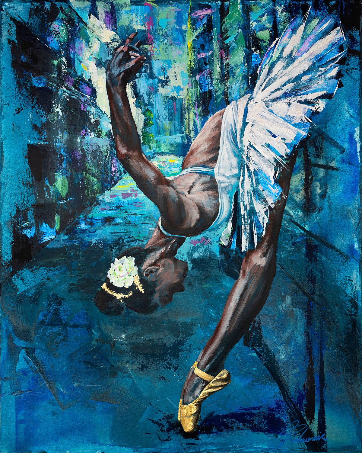 A swan in the backstreet | Hand-Finished Limited Edition Print