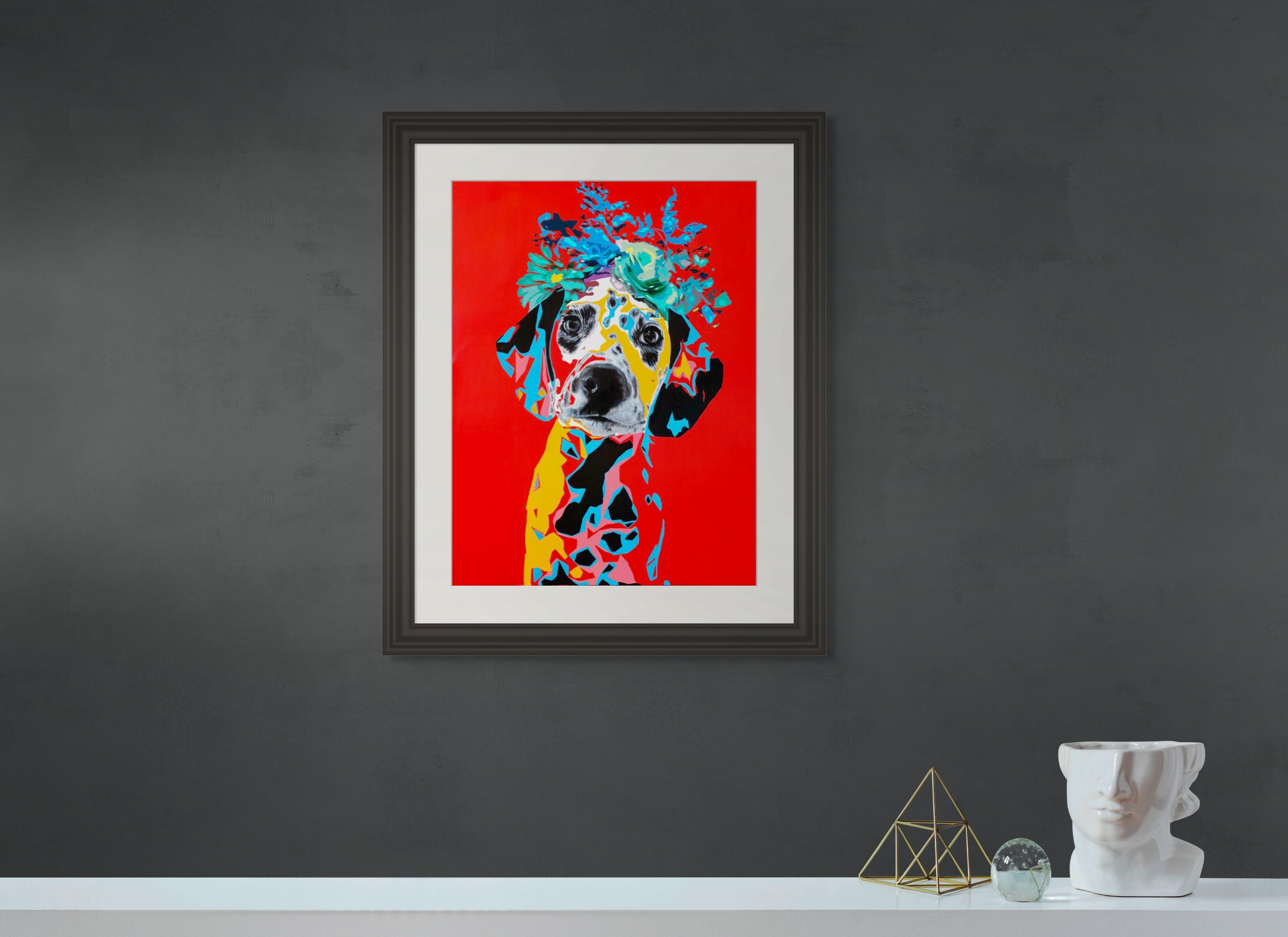 Dalmatian -Flower crown- | Limited Edition Print