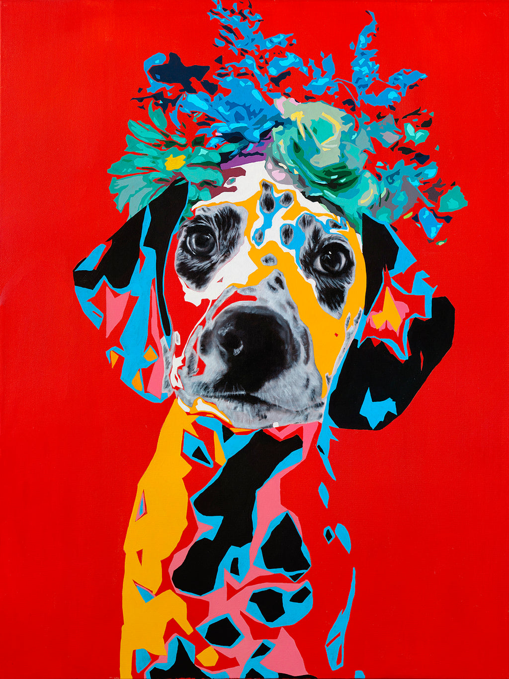 Dalmatian -Flower crown- | Limited Edition Print