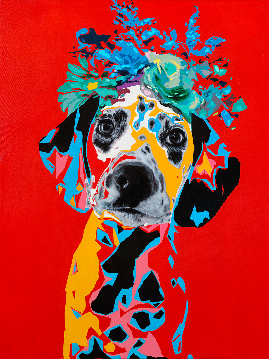 Dalmatian -Flower crown- | Limited Edition Print