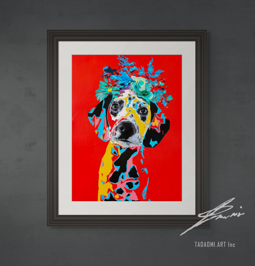 Dalmatian -Flower crown- | Limited Edition Print