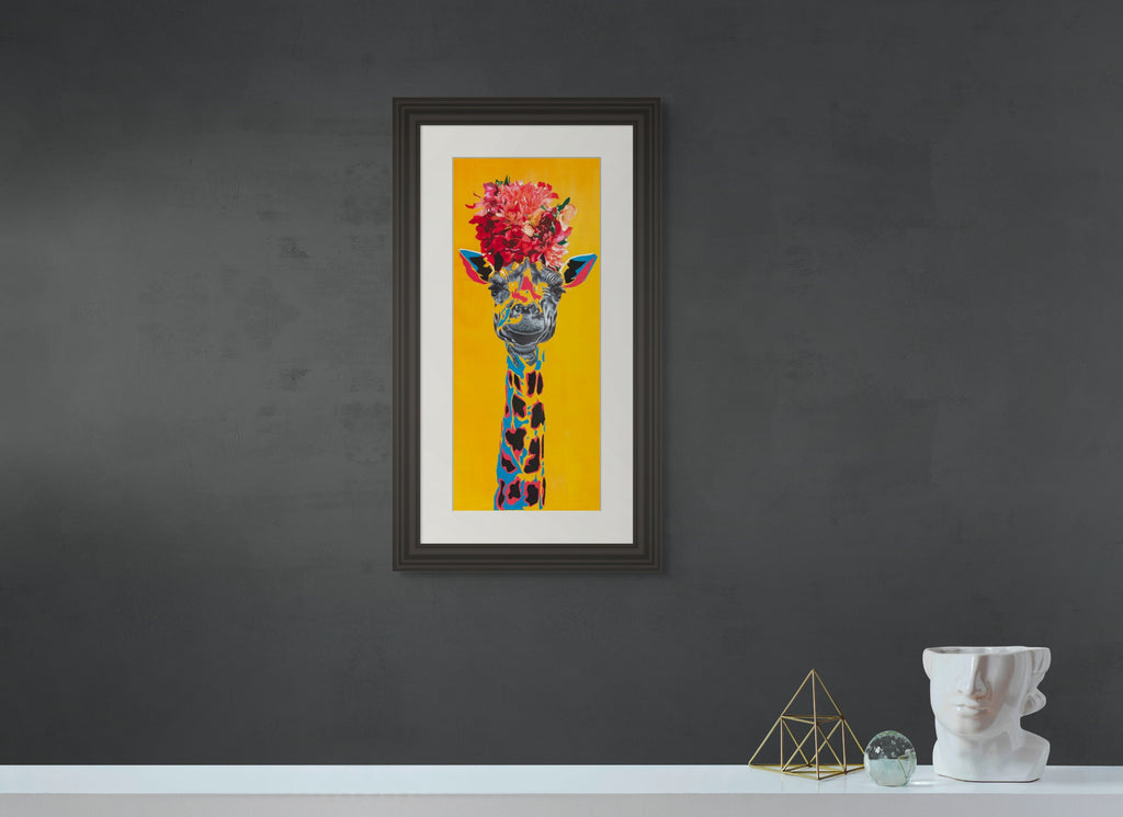 Giraffe -flower crown- | Limited Edition Print