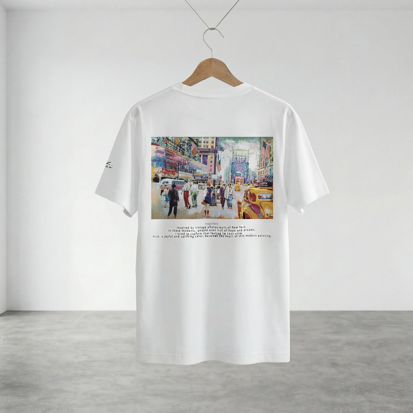 Happy New York 1950s バックプリントハイクオリティTシャツ