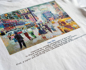Happy New York 1950s バックプリントハイクオリティTシャツ