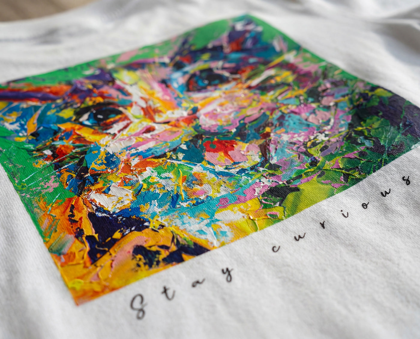 Meow バックプリントハイクオリティTシャツ