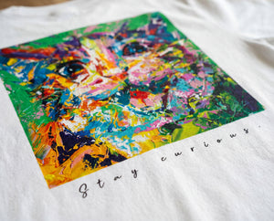 Meow バックプリントハイクオリティTシャツ