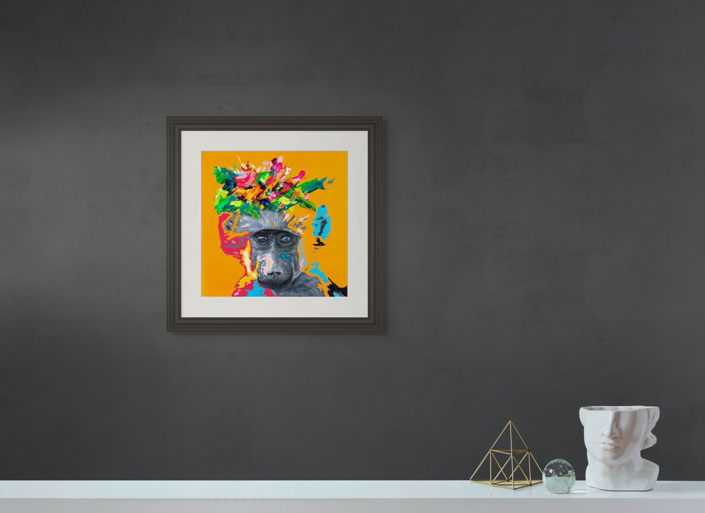 Monkey -flower crown- | Limited Edition Print