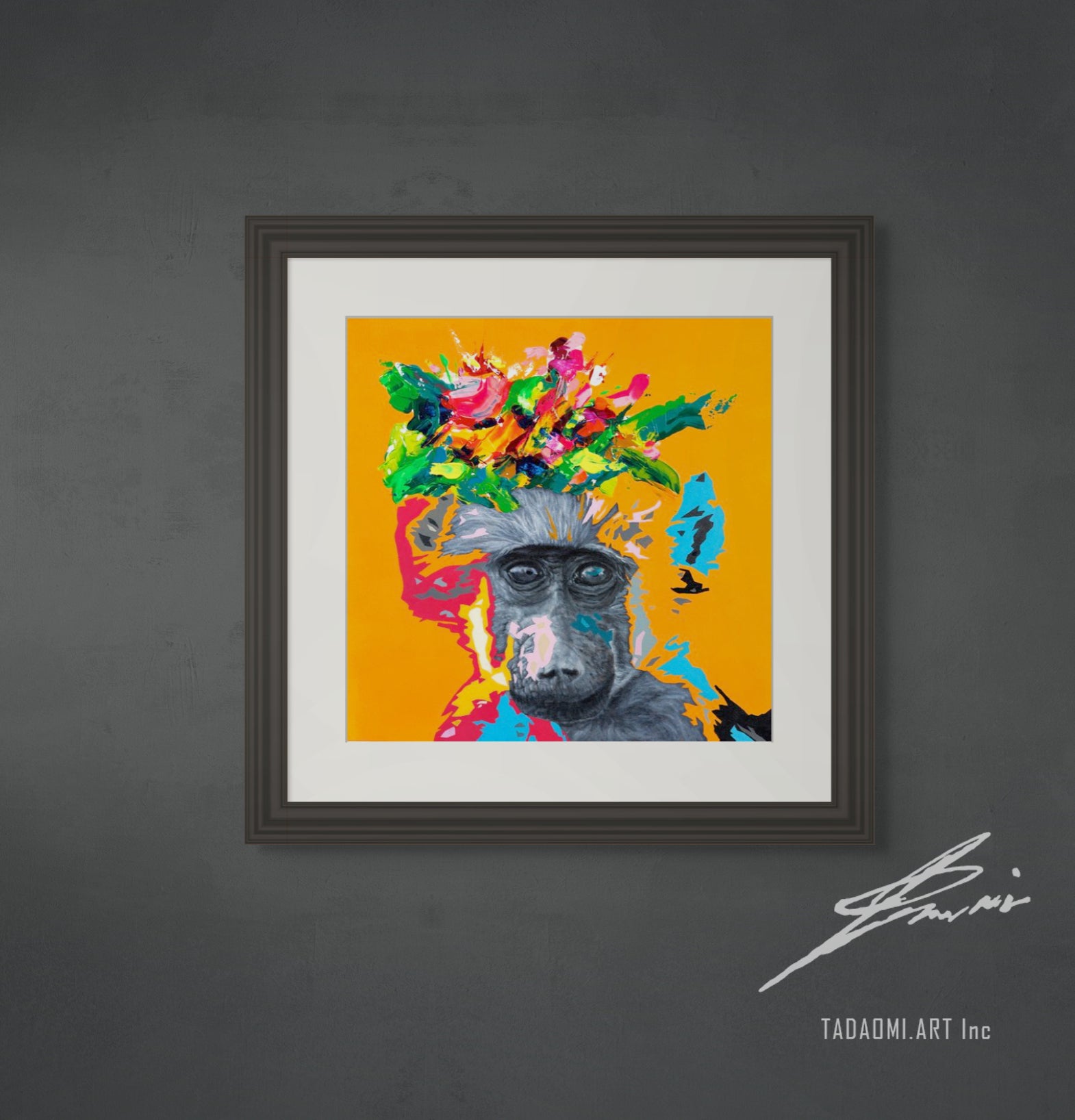 Monkey -flower crown- | Limited Edition Print