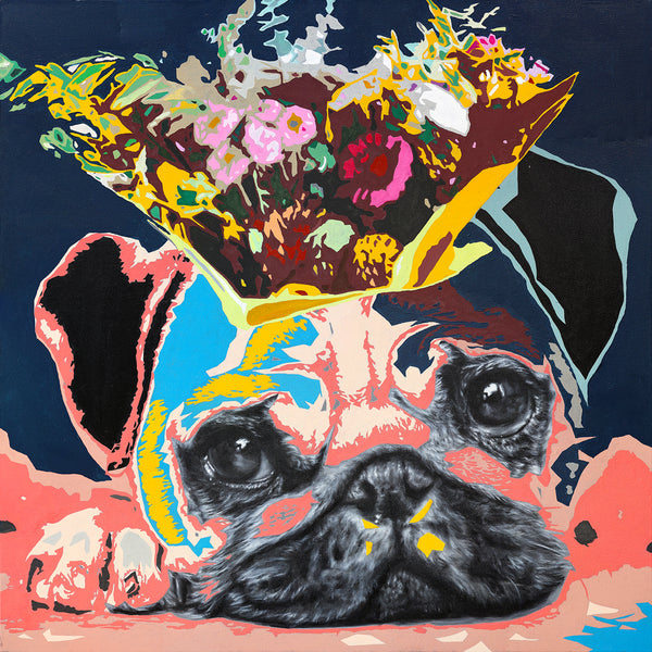 PUG -flower crwon- | Limited Edition Print