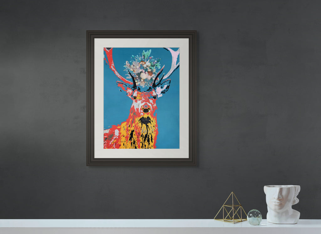 Reindeer -flower crown- | Limited Edition Print