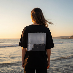 SHORE アートバックプリント オーバーサイズTシャツ