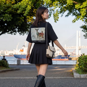 Silent Forest バックプリント オーバーサイズTシャツ